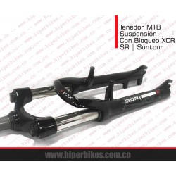 TENEDOR SUSPENSIÓN CON BLOQUEO SUNTOUR  MTB